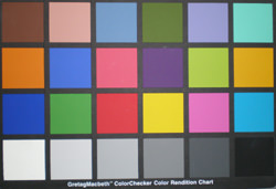 Olympus FE230 colourchart image